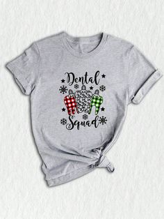 Introducing our Dental Christmas Shirt, a cute and festive tee perfect for dentists and dental enthusiasts. This Christmas Crew Shirt is a fun and unique gift option, featuring a cute Christmas tooth design. It's the perfect way to show off your dental pride during the holiday season. Whether you're looking for an ugly dentist gift or simply want to spread some dental cheer, this shirt is sure to be a hit.Dental Christmas Shirt, Cute Christmas Tooth Tee, Dentist Christmas Shirt, Christmas Crew S Dental Christmas, Dentist Christmas, Tooth Design, Gifts For Dentist, Cartoon Christmas, Animal Cartoon, Geometric Graphic, Girls Denim, Crew Shirt