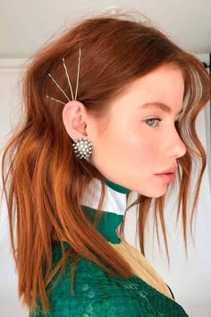 Hair Pinned Back, Nose Picking, Pin Ideas, Long Red Hair, Hair Locks, Peinados Fáciles Para Cabello Corto, Happy Hair, Bobby Pin