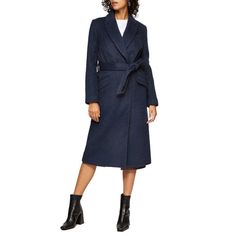 Topshop Nwt Manhattan Long Belted Trench Coat Wool Blend Lined Navy Blue Size 6p Size: 6 Petite Pit To Pit: 19 In Length: 42 In Condition: New With Tags. No Flaws Details: Belted Long Sleeve Notch Lapel Collar Pockets Knee Length Coat Buttons On The Cuff Regular Fit Double Breasted Lined 88% Polyester, 12% Wool Dry Clean Topshop Jacket, Longline Coat, Heavy Coat, Faux Leather Biker Jacket, Trench Jacket, Belted Trench Coat, Faux Leather Moto Jacket, Oversized Coat, Belted Coat