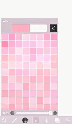 the color picker app is displayed on an iphone's screen, and it appears to be pink