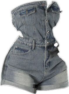 Gray Strapless Denim Romper Tube Top Design, Tube Top Romper, Denim Tube Top, Romper Designs, Denim Romper, Activewear Sets, Chic Look, Maxi Dress Formal, Sleeveless Rompers