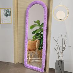 PRICES MAY VARY. 100% Polyester 【Package Included】A soft fluffy full length mirror Cover, mirror is not included in package. 【Universal Size & More Colors】This fluffy cover suitable for the most popular size of the full length mirror, such as: 64"x21"; 63"x20"; 63" x 24"; 60"x20"; 65"x22", etc. The most suitable mirror size is 64"x21". It is high elastic and can stretch up to a maximum distance of 13.7 feet, wide: 3.94". So it's suitable for these full body mirrors which maximum cirumferencr does not exceed 13.7 feet. More colors available, white, pink, black, camel, blue, grey, orange and green, etc. You can choose your favorite color based on your preferences or decoration style. 【Decoration & Protection】This full length cover is made of high quality and soft material, providing you with Fun Full Length Mirror, Diy Floor Length Mirror, Fluffy Mirror, Full Body Mirrors, Body Mirrors, Full Length Mirrors, Purple Mirror, Warm Home Decor, Elegant Mirrors