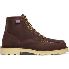 Danner Men's Bull Run 6" Moc Toe Work Boot -Brown- 15590 7 / Medium / Brown - Overlook Boots Bull Run, The Bull, Punch Out, Work Boot, Wood Tile, 90 Degree, Medium Brown, Leather Care, Casual Fits