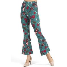 Step out in style this season with these beautiful women's plus size boho floral print bootcut pants. They are very comfortable to wear from day to night. Size: 1X.  Color: Black.  Gender: female.  Age Group: adult.  Pattern: printed. Plus Size Boho, Bootcut Pants, Plus Size Pants, Flared Pants, Green Pattern, Women Trends, Boho Floral, Flare Pants, Gender Female