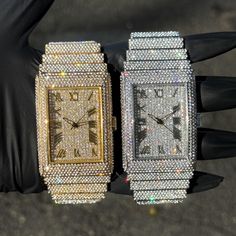 Step into elegance with this fully iced-out diamond timepiece that mirrors genuine luxury watches. We utilize premium simulated diamonds crafted from high-refractive crystals, ensuring a sparkle that rivals authentic diamonds under the light! INCLUDES AN EASY-TO-USE SIZE ADJUSTMENT TOOL Specifications: - Gender: Men's  - Case Size: 40mm - Movement: Quartz Movement - Battery: Included - Sizing: 8.5-inch band - Adjustable: Links are removable to fit your wrist - Back: Stainless Steel - Lock: Deplo Rectangle Watch, Bezel Band, Flawless Diamond, Vvs Diamond, Luxury Watches For Men, Diamond Watch, Wristwatch Men, Wrist Watches, Thanksgiving Christmas