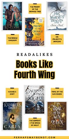 books like fourth wing are on display in this flyer for the library's book sale