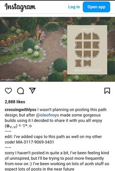 the instagram page on instagram com shows an image of a garden with trees and flowers