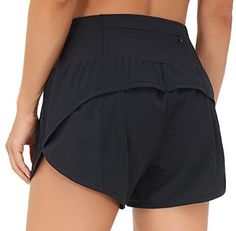 THE GYM PEOPLE Womens High Waisted Running Shorts Quick Dry Athletic Workout Shorts with Mesh Liner Zipper Pockets (Black, Large) Built-in Liner: The Running Shorts are double-layered Design. Inner Lightweight Liner offers extra coverage. Outer layer has side slit design provide greater range of movement and breathable function. Utility Pockets: Hidden waistband pocket, keeping your keys and cards within reach. Back waistband zipper pocket to store your essentials properly, no worries when worko Gym People, Lululemon Running Shorts, Workout Shorts Women, Quick Dry Pants, Running Shorts Women, Athletic Workout, Athlete Workout, Running Workout, Lulu Lemon