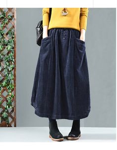 Casual A-line Bottoms For Fall, Casual A-line Winter Skirt, Winter High-waist Cotton Skirt, Non-stretch A-line Fall Skirt, Winter Cotton Relaxed Skirt, Winter Relaxed Cotton Skirt, Fall A-line Skirt With Buttons, Winter A-line Bottoms In Solid Color, Winter A-line Solid Color Bottoms