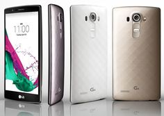 the lg g3 smartphone is shown in three different colors