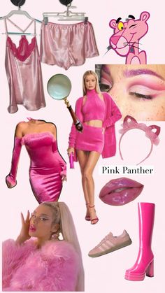 the pink panther costume is featured in this image