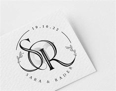 the logo for sara and raden is shown on top of a white card with black lettering