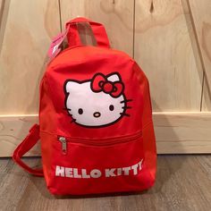 Super Cute Mini Hello Kitty Backpack By Sanrio. Has Extendable Straps And Front Zip Pocket. Brand New With Tags. Red Mini Backpack, Cute Hello Kitty School Backpack, Trendy Red Backpack For Back To School, Fun Red Bags For Back To School, Cute Hello Kitty Print Backpack For School Year End, Cute Hello Kitty Backpack For End Of School Year, Playful Red Backpack For Everyday Use, Playful Red School Bag, Casual Hello Kitty Backpack For Back To School