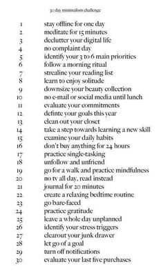 Minimalism and Self Care 30 days challenge Minimalism Challenge, January 2nd, Wednesday Afternoon, Power Of Meditation, Removing Negative Energy, 30 Day Challenge, Healthy Mind, Some Words