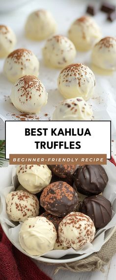 Image for Best Kahlua Truffles Kahlua Desserts, Kahlua Truffles, Sweet Munchies, Fudge Balls, Clematis Varieties, Alcoholic Treats, Yummy Candy, Christmas Candy Homemade, Homemade Chocolate Truffles