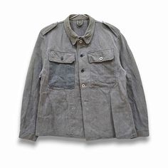 Measurements are taken with the garment Manually. Condition: Pre-owned P-Pit to pit - 20" L-Lenght - 27" S-Sleeve - 24" J27 Comment : (refer picture) -Shipping : Fedex Express Shipping  Ask For More Details. Have a Good day! ATFL.Lab® Vintage Utility Jacket With Lapel Collar And Welt Pockets, Vintage Spring Utility Jacket With Welt Pockets, Spring Vintage Utility Jacket With Welt Pockets, Vintage Utility Jacket With Lapel Collar And Patch Pockets, Retro Cotton Outerwear With Welt Pockets, Vintage Long Sleeve Utility Jacket With Welt Pockets, Retro Utility Jacket With Patch Pockets, Vintage Cotton Utility Jacket With Lapel Collar, Vintage Gray Outerwear With Pockets