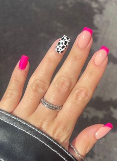 21. Cow Print   Hot Pink Short Nails Here comes another beautiful season—Nothing beats the warm summer months. Summer is the perfect season to have outdoor fun and... Nail 2022, Nails Pastel, Art 2022, Pastel Nail