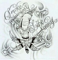 a tattoo design with the words make my day and an image of a woman's face