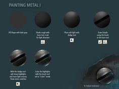 an info sheet showing the different types of metal balls and their corresponding colors are shown