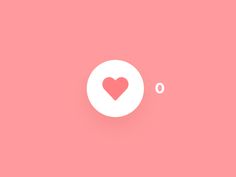 a red heart is in the middle of a white circle on a pink background that says i love you