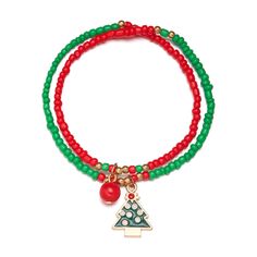 Material: Alloy Bead Style: Europe and America Enamel Beads, Beads Bracelets, Crutches, Christmas Gift Box, Estilo Boho, Jingle Bells, Xmas Gifts, Ring Necklace, Beaded Bracelet