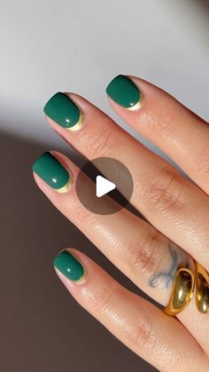 Lights Lacquer on Instagram: "How to create and easy, festive reverse french tip mani using just a paddle brush 💚✨

Products used: Baby it’s Gold Outside, For the Thrill, & Totally Gelly. 

#lightslacquer #nails #nailinspo #nailsathome #athomenails #fallinspo #fallnails #fallnailart #easynails #nailhack #decembernails #winternails #simplenails #holidaynails #greennails #goldnails #frenchtips #frenchnails #shortnails #nailartinspo #naildesign #nailart #trendynails #trendynailart #nailpolish #nailtutorials #nailartvideos #falllooks #falltrends #nailtrends" Lights Lacquer, Reverse French, December Nails, Paddle Brush, Nail Art Videos, Trendy Nail Art, Fall Nail Art, Nails At Home, Nail Tutorials