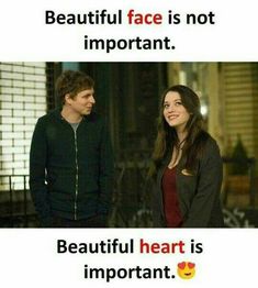 two people standing next to each other with the caption beautiful face is not important