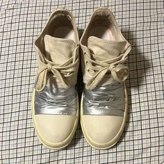 I’m Am Selling Rick Owen’s Duct Tape Milk Lows. Only Put On Twice Willing To Bid Rick Owens Shoes, Duct Tape, Rick Owens, Mens Shoes Sneakers, Put On, Men's Shoes, Shoes Sneakers, Milk, Cream