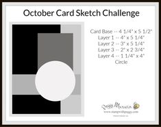 the october card sketch challenge is here to help you learn how to draw an abstract composition