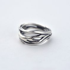 This listing is for an antiqued large sterling silver Branch Ring, current size available in store is 12.5. It is made responsibly using recycled and refined metals. This ring can be custom ordered in various sizes, and different metals. Contact us if you want it changed in any way.  Prices will vary if you want different metal.  Gold prices change daily. Custom orders take up to six weeks.  Men have enjoyed this ring  but it can be made in smaller sizes.  It is very solid heavy ring. For more options just like this, visit! www.BertoniJewelry.com Men's Wedding Bands, Alternative Bridal, Branch Ring, Thumb Ring, Sterling Silver Mens, Star Ring, Thumb Rings, Ring Fit, Gold Price