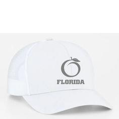 Florida Heritage Hats Florida Heritage The Ridge Trucker Silver/White White Hats For Baseball Season, White Sports Hat For Baseball Season, White Flat Bill Fitted Hat For Sports Events, White Baseball Cap For Baseball Season, White Baseball Cap For Sports Events, White Fitted Hat For Baseball Season, White Visor For Baseball Season, White Sports Visor Fitted Hat, White Snapback Hat With Curved Brim