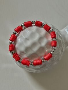 Handmade with love and grace using products from healthy and environmental friendly materials only. Light weight, durable and comfortable to wear. Red Clay Bead Bracelet Ideas, Team Bracelets, Color Guard, Clay Bracelet, Red Bracelets, Red Clay, Clay Beads, Arm Band, Favorite Jewelry