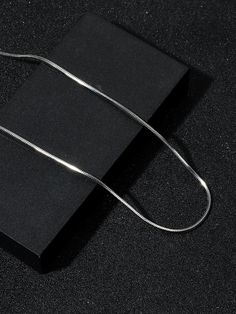 Silver  Collar  Stainless Steel   Embellished   Men's Fashion Jewelry Men's Silver Chain, Chain Men Necklace, Silver Necklaces Men, Simple Necklace For Men, Jewelry For Guys, Men Jewelry Necklace, Jewelry Boys, Necklace Mens, Silver Accessories For Men