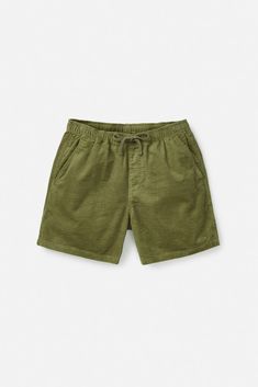 WARD SHORT Casual Relaxed Fit Corduroy Shorts, Casual Corduroy Relaxed Fit Shorts, Relaxed Fit Corduroy Shorts, Relaxed Fit Corduroy Shorts With Pockets, Casual Corduroy Bottoms With Elastic Waistband, Spring Relaxed Fit Corduroy Shorts, Spring Corduroy Relaxed Fit Shorts, Spring Corduroy Shorts With Relaxed Fit, Green Corduroy Bottoms For Summer