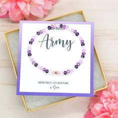 These bracelet makes great birthday, congratulation, or Christmas gift for ARMY and Fans of BTS. Bracelets are made with small 4mm beads to create a beautiful dainty and cute bracelet with a hidden meaning behind the colors used. Each bracelet will come attached to a card and gift box (if multiple bracelet is ordered, it will be placed in the same box.) **Fandom Request: For fandoms that are not listed, please message me the colors and fandom name. I do my best to create them ASAP! ------------- Personalized Purple Bracelet For Birthday Gift, Kpop Personalized Beaded Bracelets As Gift, Kpop Style Personalized Beaded Bracelets As Gift, Kpop Style Friendship Bracelets As Gift, Personalized Purple Beaded Bracelets Gift, Personalized Kpop Jewelry For Gifts, Personalized Kpop Style Jewelry For Gifts, Personalized Kpop Style Jewelry Gift, Purple Beaded Bracelets For Valentine's Day Gift