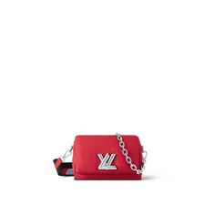 LOUIS VUITTON® - Twist Pm - Red Handbags Collection, Fancy Bags, Woman Bags Handbags, Louis Vuitton Official, Louis Vuitton Twist, Boot Bag, Hand Jewelry, Lv Bag