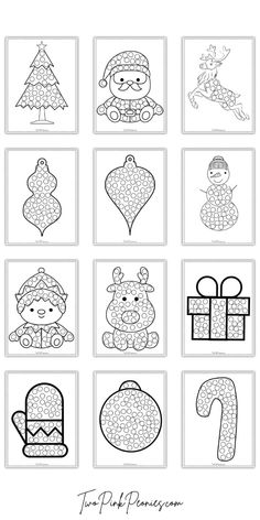 printable christmas coloring pages for toddlers to color and practice their numbers with the letter j