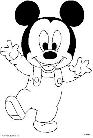 mickey mouse coloring pages for kids to print out and color on the page with it's ears