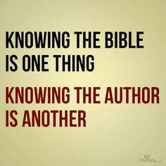 a red and black sign that says, know the bible is one thing known as an author