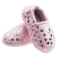 PRICES MAY VARY. Slip On Design: Cotton-blend upper with heart-shaped plastic sequins design provides your baby with unique house slippers.Easy to put on. Soft & Skin-friendly Lining: Cloud-like lining throws a gentle kiss to their little toes, sending pillow-like comfort the moment they slip them on. Wave-like fashion Rubber Outsole: We utilize grippy rubber sole to bolster security for their footing. High-density memory foam molds to your feet and retains the shape. Soft and Comfy. Machine Was Heart Slippers, Mens Moccasin Slippers, Unicorn Slippers, Pink Slippers, Classic Girl, Cute Slippers, Moccasins Mens, Home Slippers, Warm Slippers