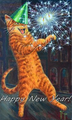 Happy New Year Funny, Katt Grejer, Happy New Year Card, Happy New Year Pictures, Happy New Year Gif, New Year Pictures, Happy New Year Images, Image Chat, Happy New Year Greetings