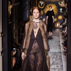 Of course, White Stole's love of #Vintage just causes us to swoon when we see this #Valentino #Cape from the 2013 NY Fashion Week runway lined in natural brown! #Cape #Stole #FurStole - Read blog at http://www.whitestole.com/blog--flowing-chic-modern-bridal-style/category/valentino Valentino Fashion, Classy And Fabulous, Historical Fashion