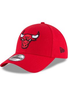 This Chicago Bulls Red Adjustable Hat features a team logo embroidered on the front. Team logo embroidered on the front, Velcro Strap Closure, Team wordmark on back velcro closure, Structured crown, Pre-curved bill, 100% Polyester, New Era logo embroidered on the right side, Poly, Washable, Imported Classic Red Hat With Embroidered Logo, Classic Red Sports Hat, Classic Red Snapback Hat For Sports, Classic Red Hats For Sports Events, Classic Red Hat For Sports Events, Red Casual Baseball Cap For Fans, Collegiate Red Baseball Cap For Sports, Red Trucker Hat With Embroidered Logo And Curved Brim, Red Hat With Embroidered Logo And Curved Brim