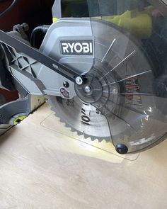 a circular saw is being used to cut wood