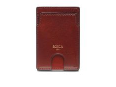 Bosca Old Leather - Slim Card Case - Wallet Handbags : Dark Brown : Make a statement with Bosca commitment to quality and style by carrying Old Leather - Slim Card Case! Featuring two sleek card pockets for single or multiple cards, a convenient thumb slide card ejector, and crafted with all-burnished, stain-resistant raw edge construction. Made from luxurious full-grain Italian leather with a durable nylon lining and a secure flap closure for added peace of mind. Imported. Measurements: Bottom Width: 2 1 4 in Depth: 1 8 in Height: 3 5 8 in Card Case Wallet, Back Bag, Brand Sale, Raw Edge, Product Reviews, Italian Leather, Card Case, Dark Brown, Product Launch