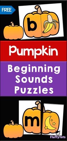 pumpkin beginning sounds puzzles with free printables