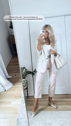 Wide-leg denim trouser in white curated on LTK White Trousers, Light Beige, Spring Outfit, Linen Blend