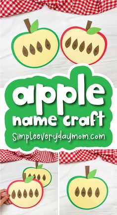 the apple name craft is made with paper