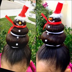 Chirstmas hair style for little girls ☃ Christmas Crazy Hair, Whoville Hairstyles, Themed Hairstyles, Hair Dos For Kids, Whacky Hair Day, Cindy Lou Who Hair, Christmas Hairstyles For Kids, Crazy Hair For Kids