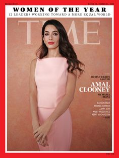 a woman in a pink dress is featured on the cover of time's women of the year magazine